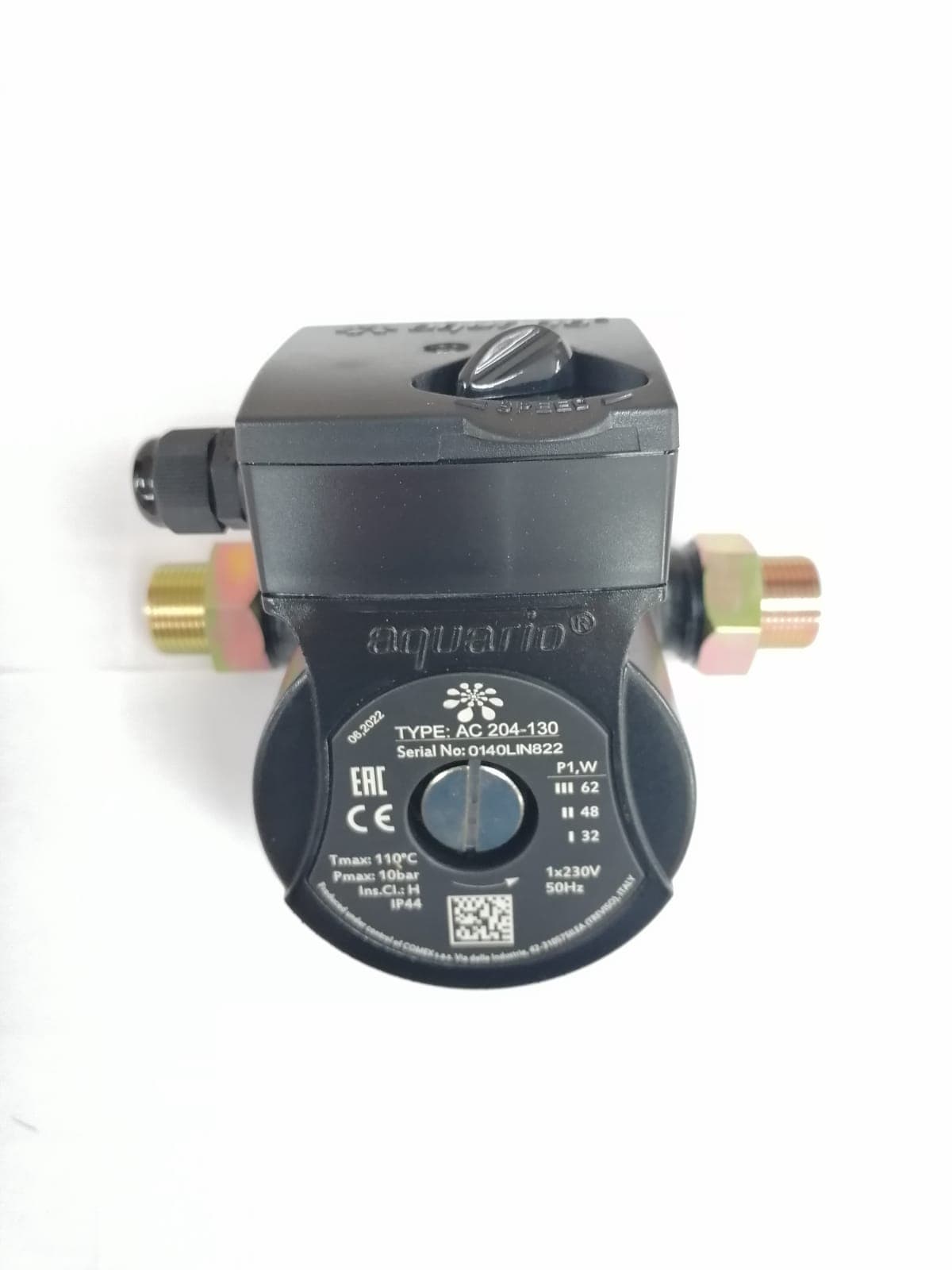 Циркуляционный насос AQUARIO AC 204-130 ( Hmax напор-4м, Qmax расход-40л/м, P1мощность-65Вт/ч) (5204)