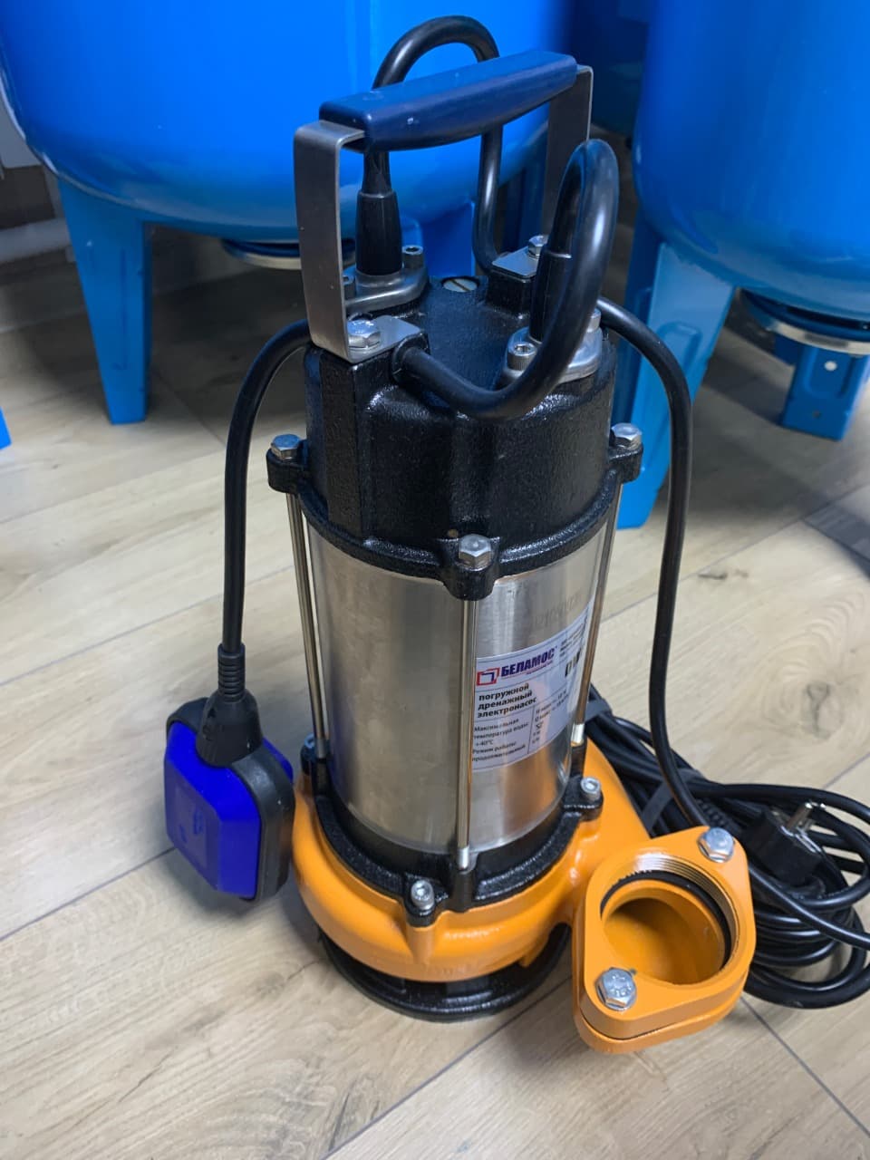 Насос дренажный Belamos DWP 750/Сер (Про-ть18м3/час, h=10м, выход 2", каб 10м)