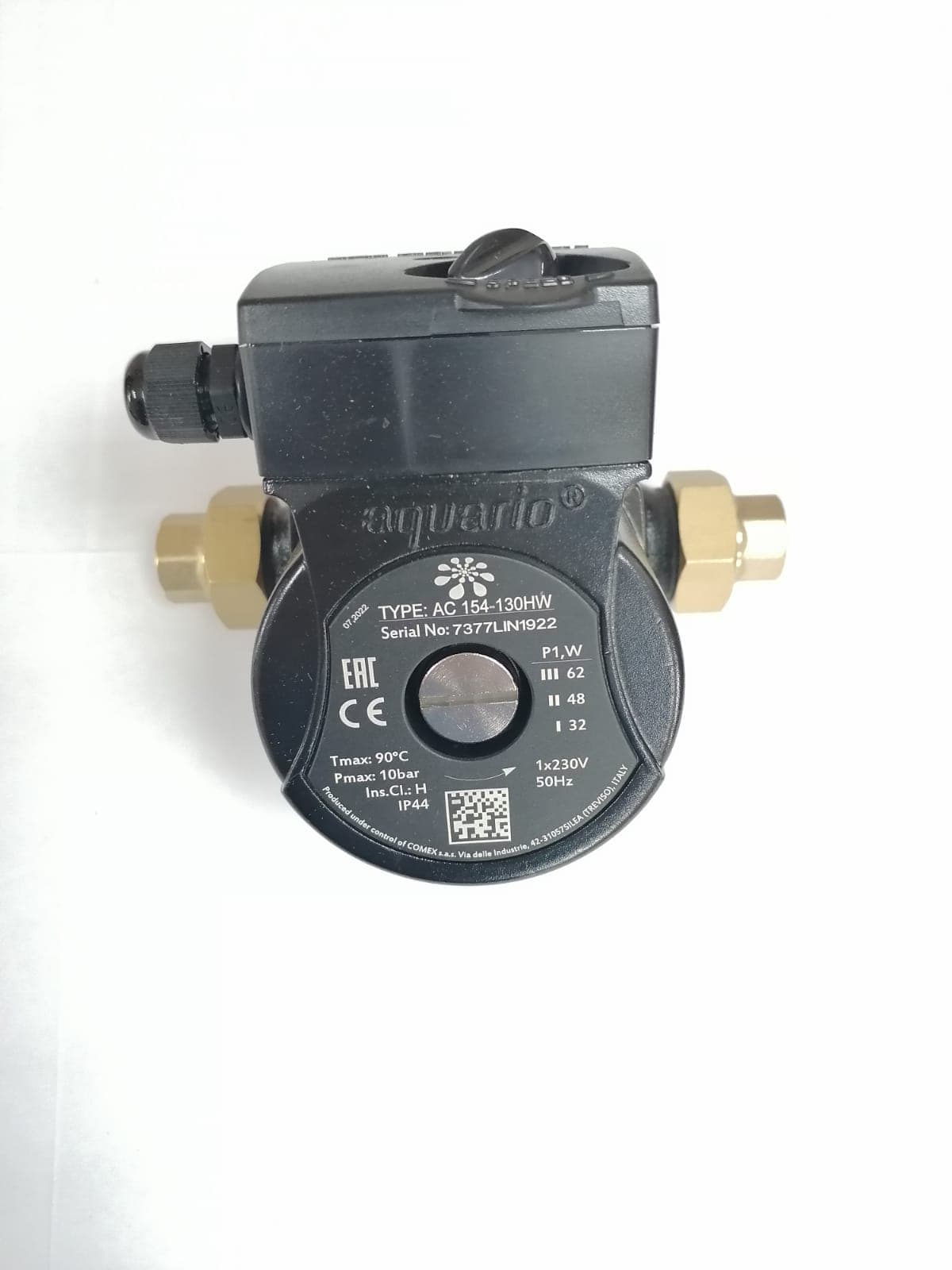 Циркуляционный насос для ГВС AQUARIO AC154-130HW ( Hmax напор-4м, Qmax расход-40л/м, P1мощность-65Вт/ч) (5154)