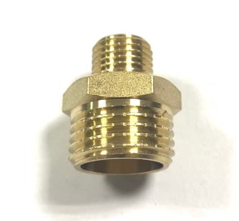 Ниппель переходный латунный 1/4" х 1/2" НН