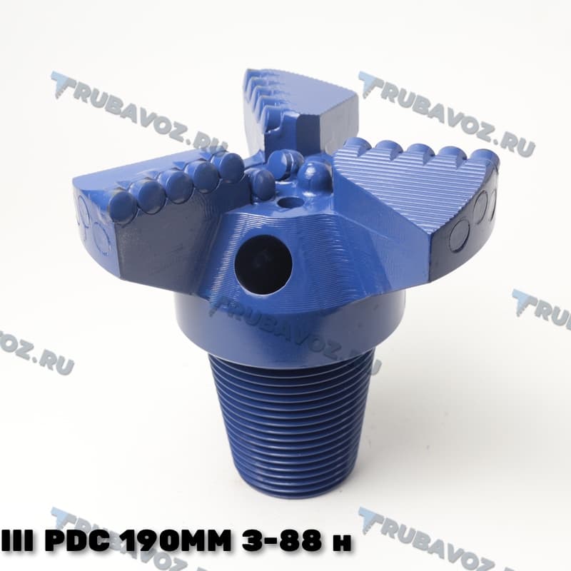 III PDC 190мм, плоское, 3 лопасти, резьба З-88 нар-я