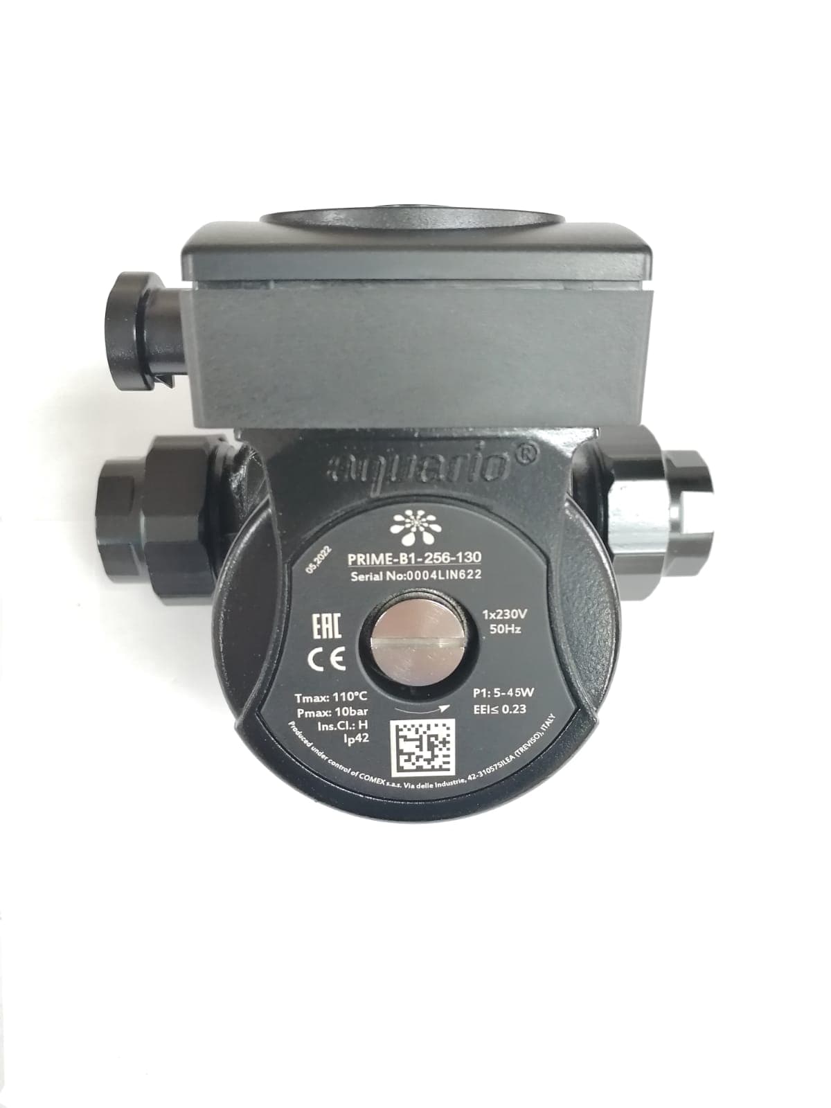 Циркуляционный насос AQUARIO PRIME-В1-256-130 ( Hmax напор-6м, Qmax расход-62л/м, P1мощность-45Вт/ч)(5006)
