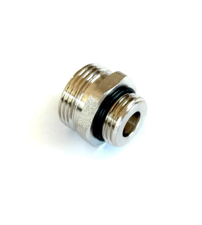 Ниппель  с уплотнительным кольцом 1/2" х 3/4" НН, никелированный под евроконус