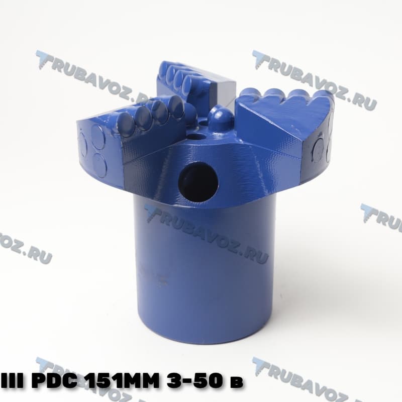 III PDC 151мм, плоское, 3 лопасти, резьба З-50 внутр
