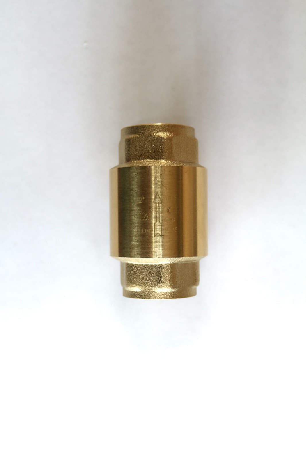 Обратный клапан с латунным штоком, 1/2" ВВ (усиленный)