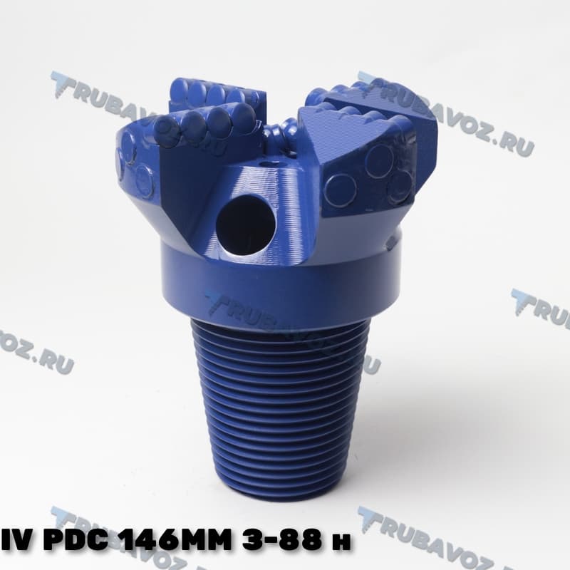 IV PDC 146мм, плоское, 4 лопасти, резьба З-88 нар-я