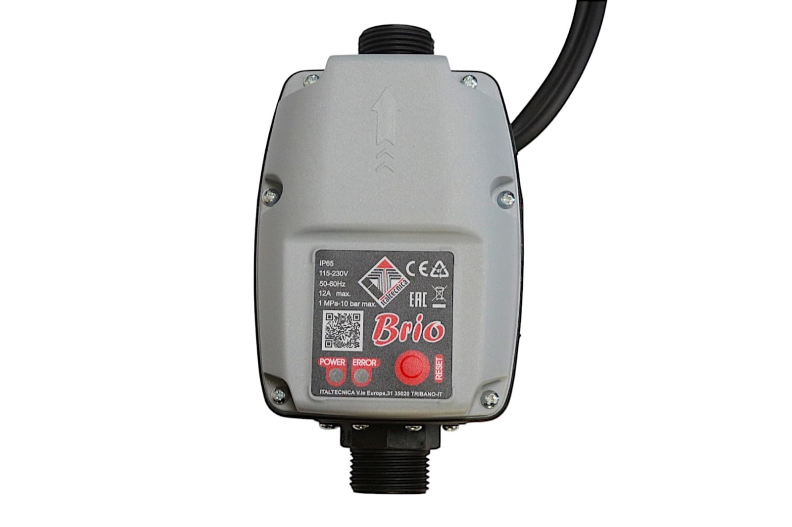 BRIO Cab Пресс-контроль BRIO с кабелем  max.12A  1/N/PE ~230V 50-60Hz  IP65  (замена ВRIO-MTH05)