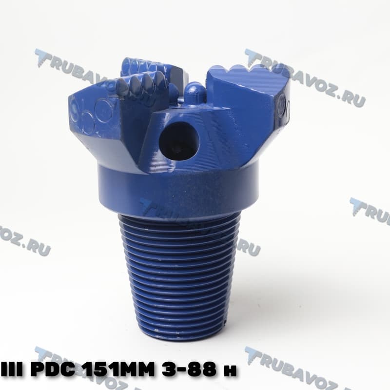 III PDC 151мм, плоское, 3 лопасти, резьба З-88 нар-я