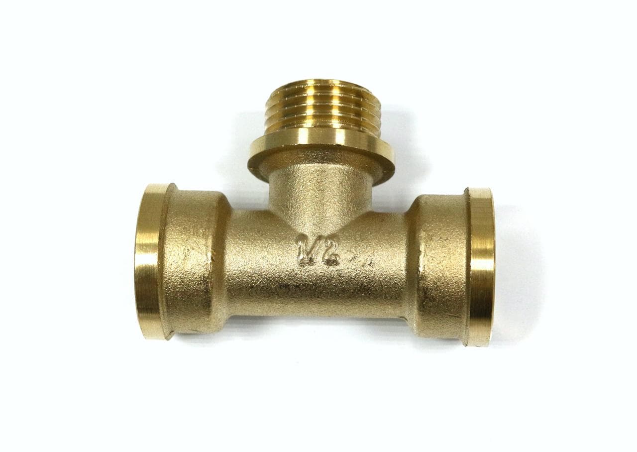 Тройник латунный 1/2" х 1/2" х 1/2" ВНВ