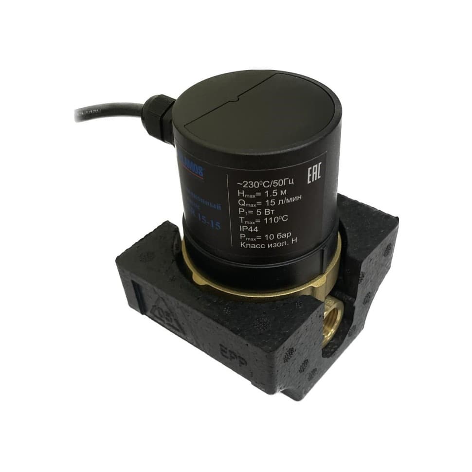 Циркуляционный насос ГВС HWSR 15-15 BELAMOS ( Hmax напор-1.5м, Qmax расход-15л/м, P1мощность-5Вт/ч)