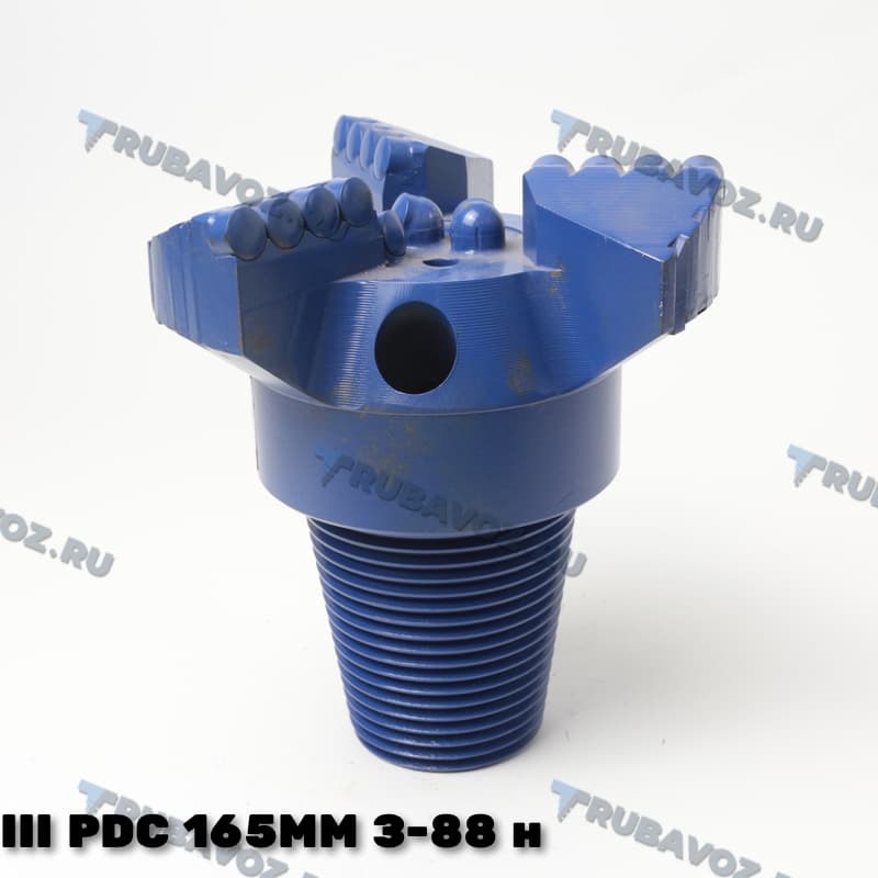 III PDC 165мм, плоское, 3 лопасти, резьба З-88 нар-я