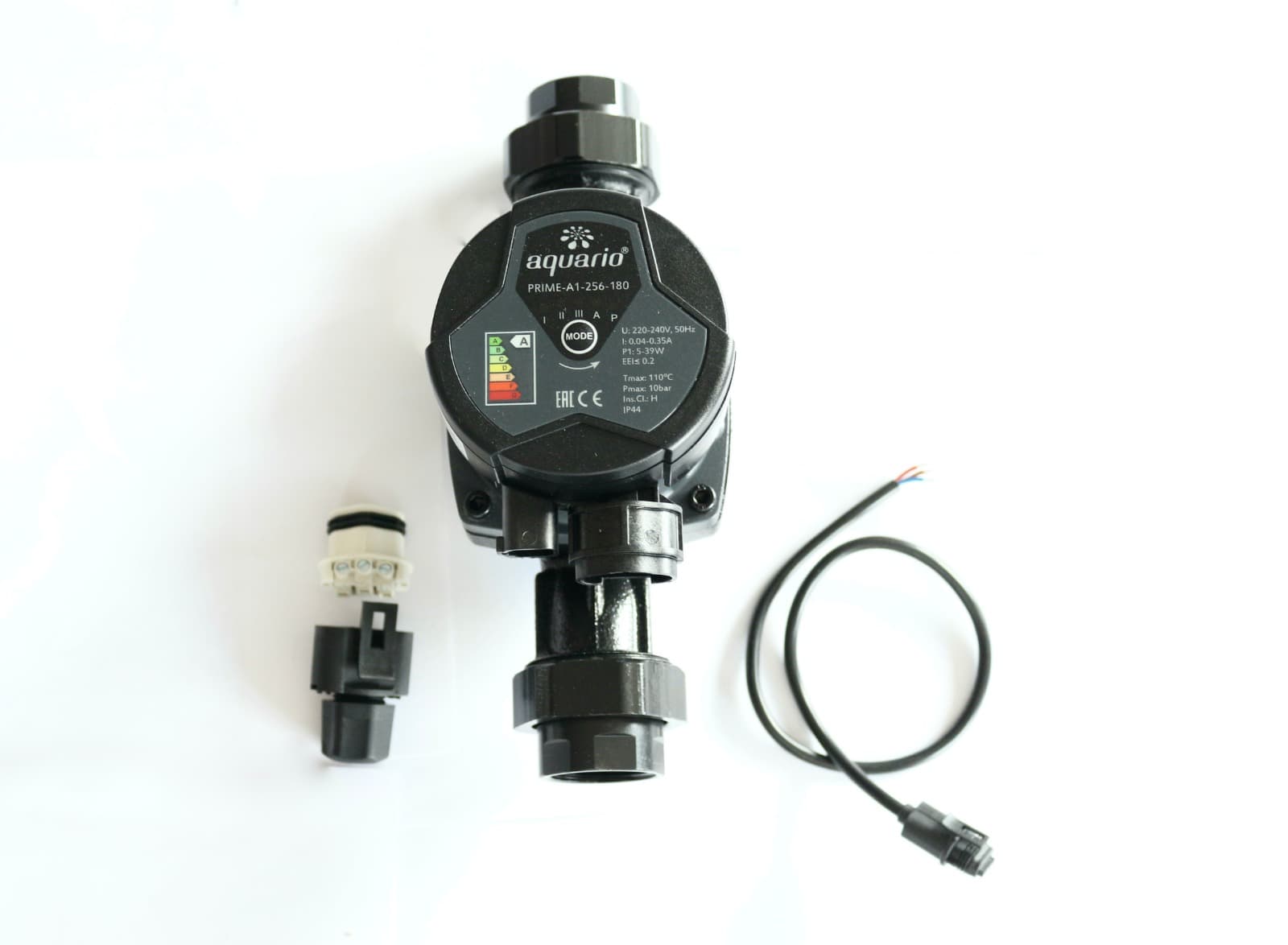 Циркуляционный насос AQUARIO PRIME-A1-256-180 ( Hmax напор-6м, Qmax расход-62л/м, P1мощность-39Вт/ч)(5116)