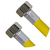 Шланг для газа в оплётке с PVC покрытием, 1/2" ВВ - 40 см