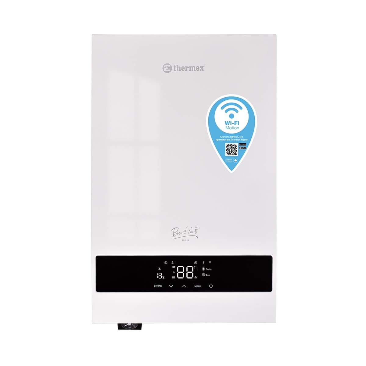 Электрический котел THERMEX Boss 12 Wi-Fi (White) (одноконтурный)