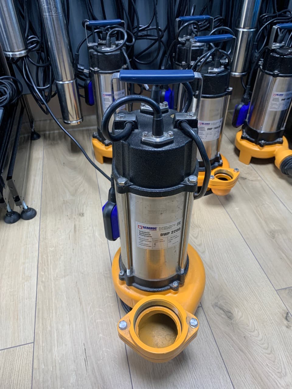 Насос дренажный Belamos DWP 2200 /Сер (Про-ть 59м3/час, h=18м, выход 3", каб 10м)