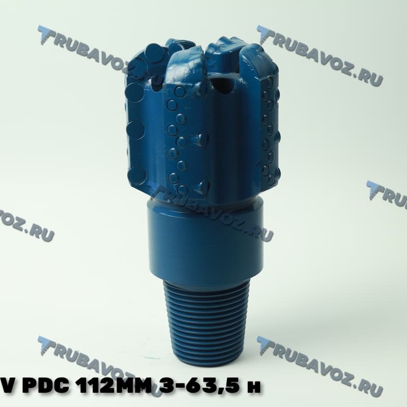 V PDC 112мм, сферическое, 5 лопастей, резьба З-63,5 нар-я