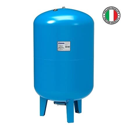 Гидроаккумулятор VODOS WTR 500 VERT (500 литров, 10bar, G 1 1/4", +99°C,  мембрана EPDM SE.FA Italy) проходная мембрана  (Ø бака - 780мм;H бака - 1452мм)