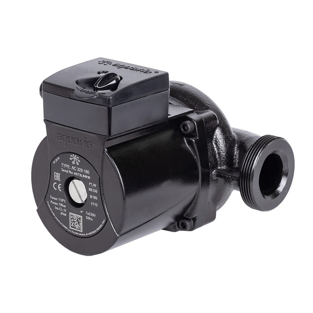 Циркуляционный насос AQUARIO AC 328-180 ( Hmax напор-8м, Qmax расход-70л/м, P1мощность-88Вт/ч) (5328)