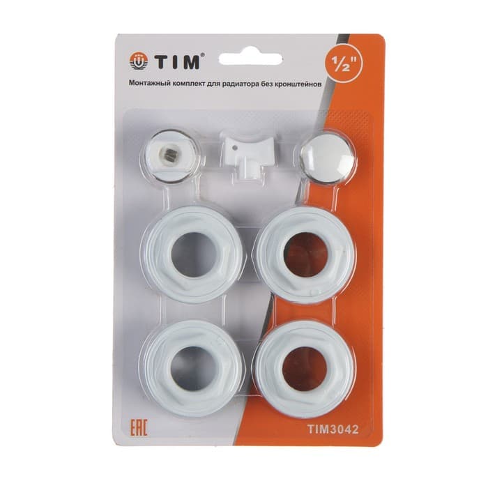 Комплект монтажный для радиаторов без кронштейнов  1/2", 7 предметов (TIM)