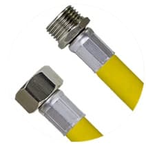 Шланг для газа в оплётке с PVC покрытием, 1/2" ВН - 100 см