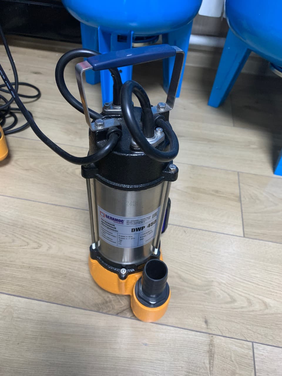 Насос дренажный Belamos DWP 450/Сер (Про-ть 7м3/час, h=10м, выход 11/4", каб 10м)