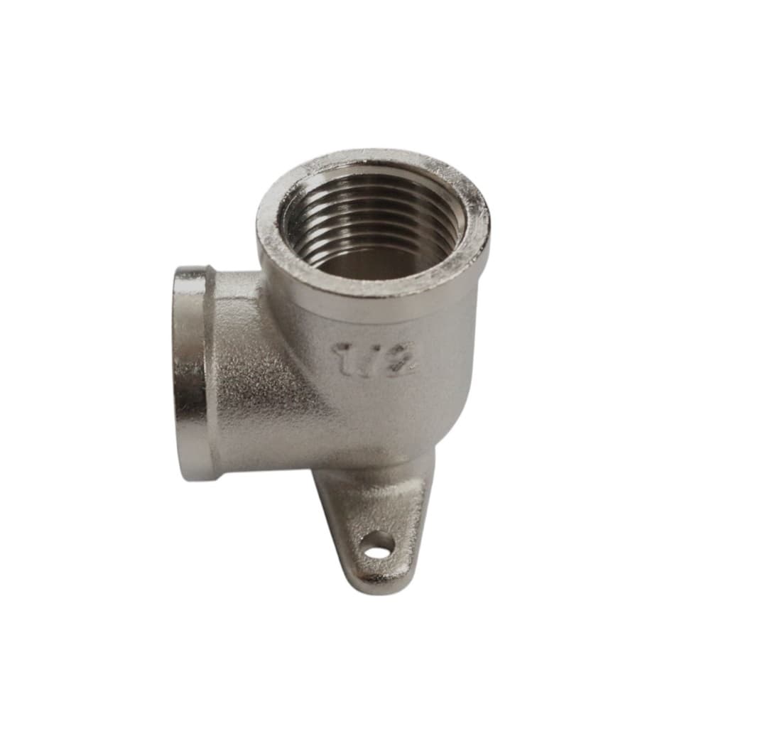 Уголок установочный никелированный  1/2" х 1/2" ВВ (ZEISSLER)