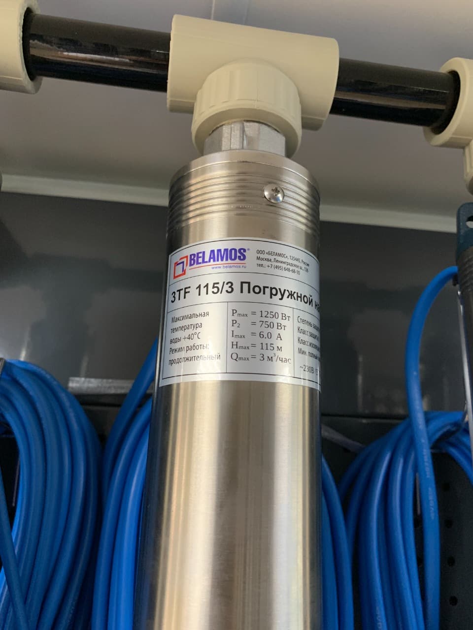 Насос погружной Belamos 3TF-115/3 (кабель 60м) 3" нерж фланец