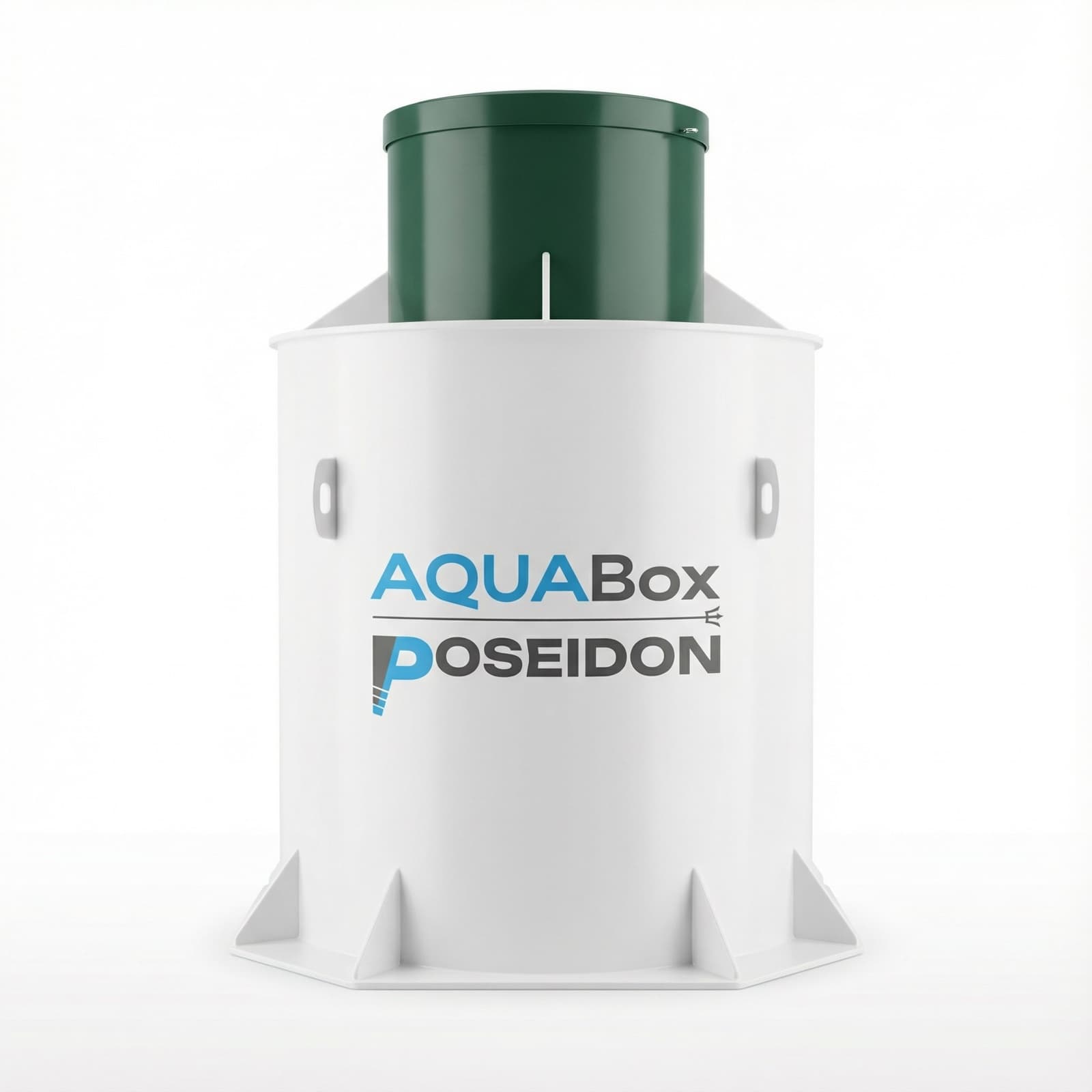 Кессон "AquaBox 4" Poseidon ( Муфта 116-129мм) в комплекте с лестницей и утепленной крышкой  (Внутр. размер рабочей камеры 1500х1500мм, горловина Ø800×500 мм)