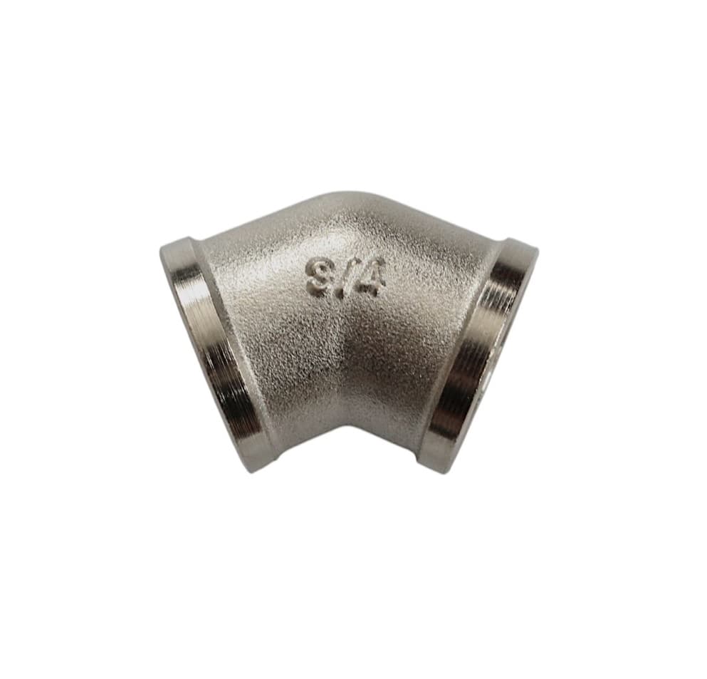 Угольник 45° никелированный 3/4" ВР