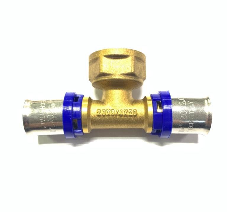 Пресс-фитинг Тройник  латунный 20 х 3/4" В  х 20