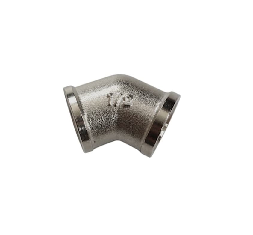 Угольник 45° никелированный 1/2" ВР