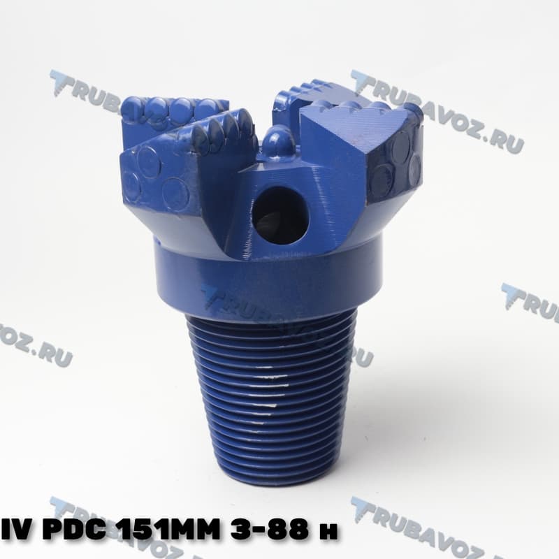 IV PDC 151мм, плоское, 4 лопасти, резьба З-88 нар-я