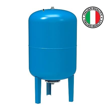 Гидроаккумулятор VODOS SIMPLE 100 VERT (100 литров, 10bar, G1", +99°C,  мембрана EPDM SE.FA Italy) проходная мембрана (Ø бака - 495мм;H бака - 857мм)