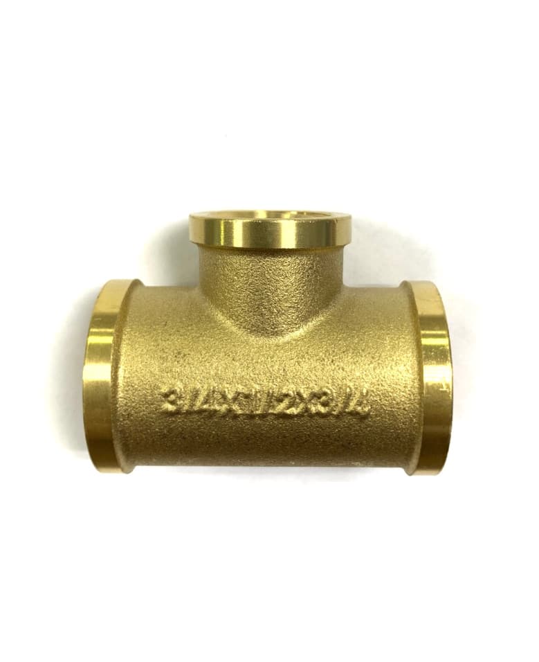 Тройник переходный латунный 3/4" х 1/2" х 3/4" ВВВ