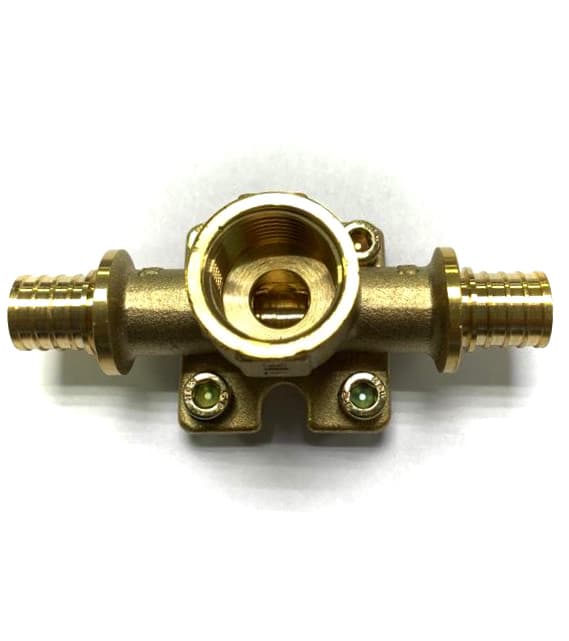 Тройник установочный аксиальный  16  х 1/2" В  х 16