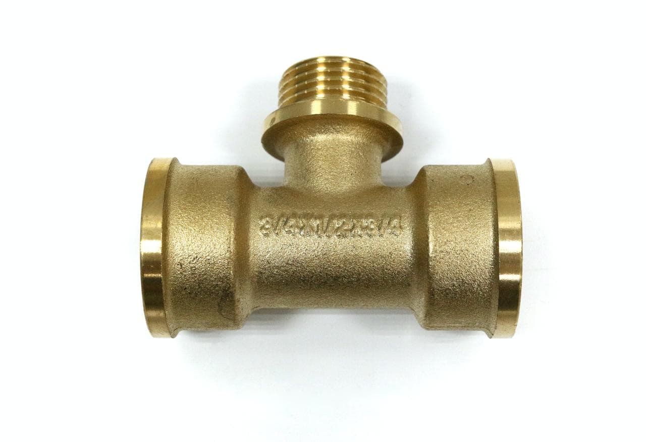 Тройник переходный латунный 3/4" х 1/2" х 3/4" ВНВ