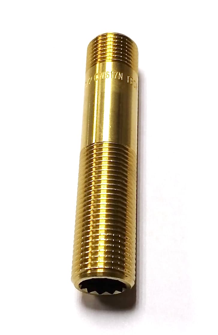 Сгон латунный 1/2" НН - 100мм