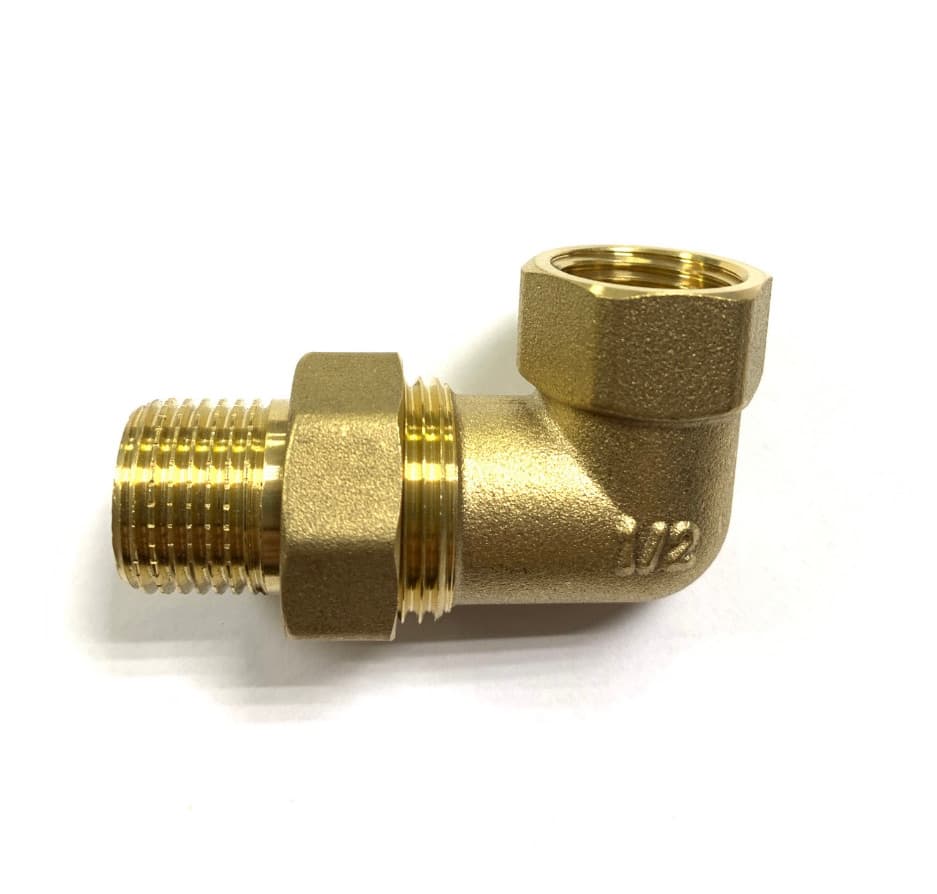 Угловое разъемное соединение (американка латунная) 1/2" ВН